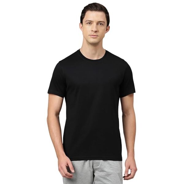 Men's Cotton Regular Fit Solid T-Shirt Crew Neck, Short Sleeves